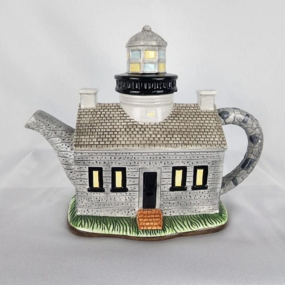 Lefton Old Point Loma Lighthouse Teapot Rare